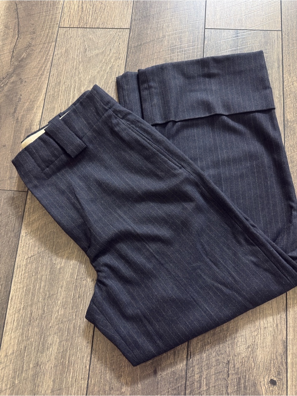 Zara Classic Pinstripe Dress Pants - Navy Size S